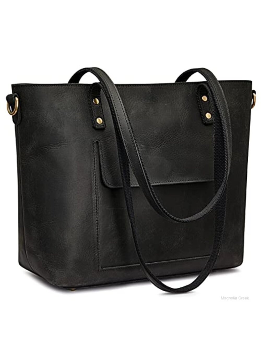 Genuine Leather Tote Bag Crossbody Shoulder Purse Fits 14" Laptop